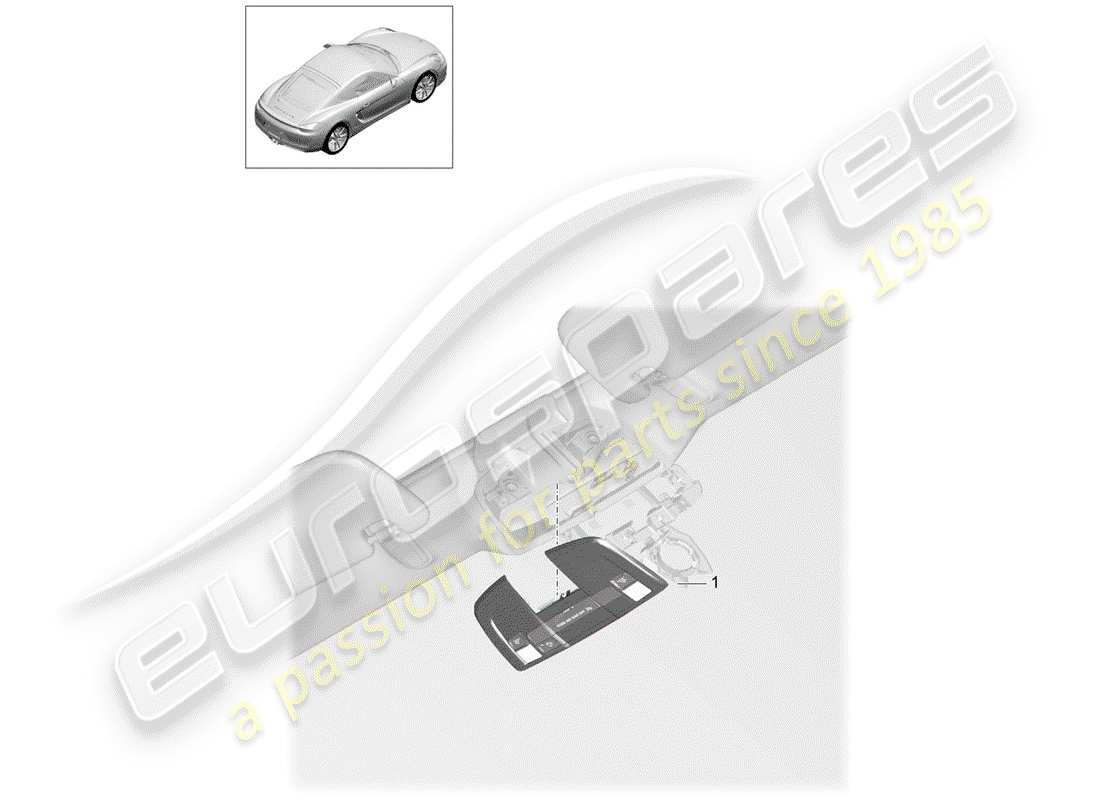 porsche 2015 (981 cayman) bracket part diagram