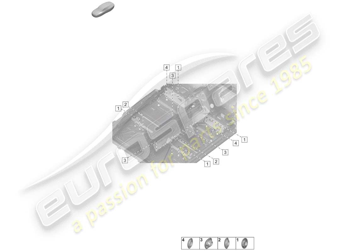 porsche 2019 (992-1) plugs for body parts diagram