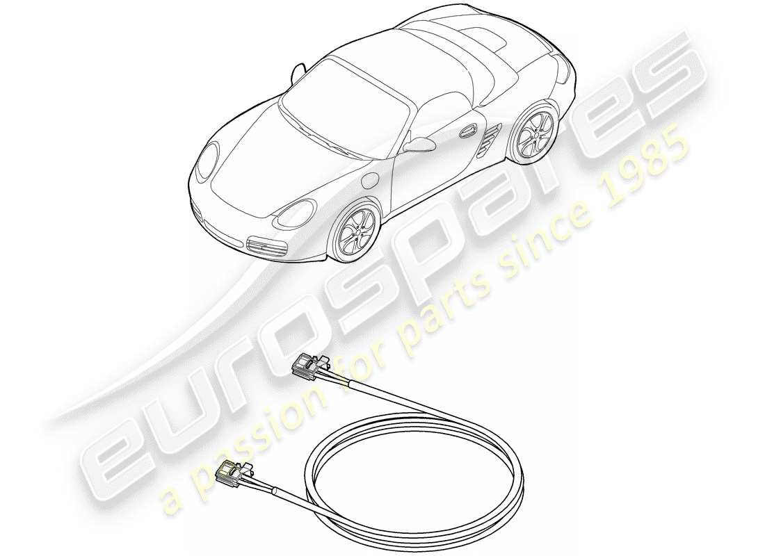 porsche 2007 (987 boxster) light fibre optic part diagram