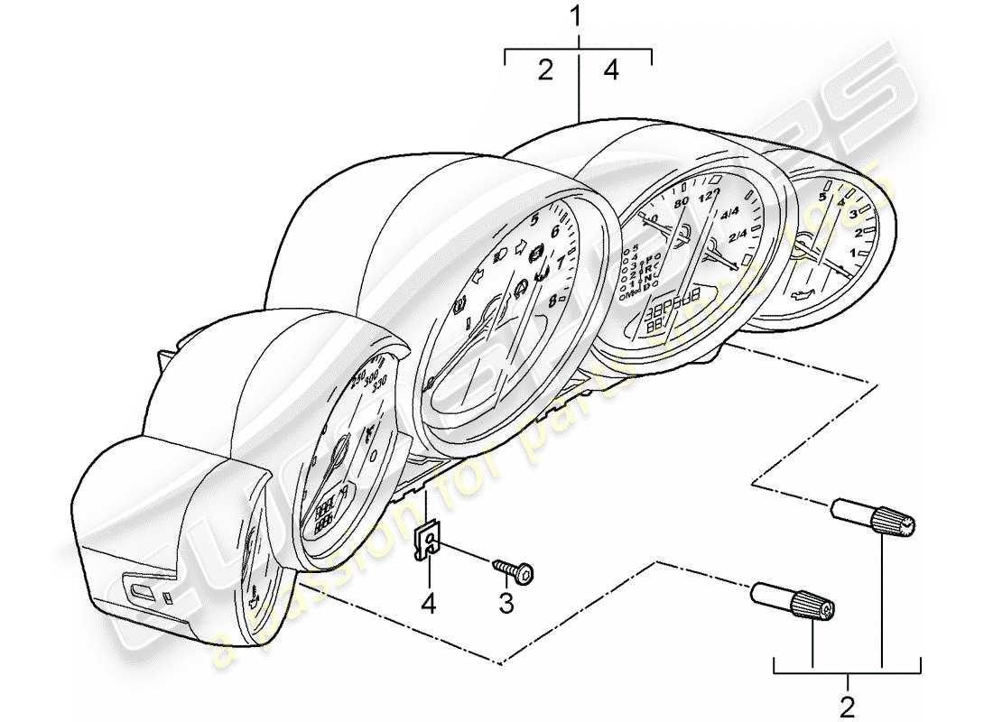 porsche 2012 (997-2) instruments parts diagram