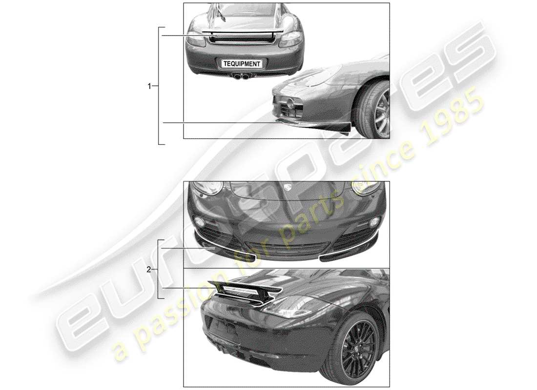 porsche 2006 (tequipment) aerokit part diagram
