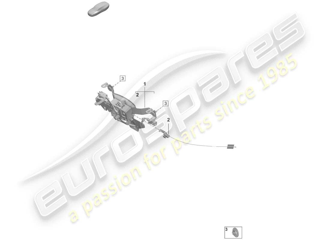 porsche 2020 (992-1) lock part diagram
