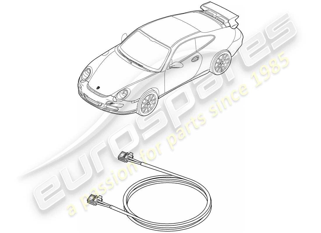 porsche 2007 (997-1 gt3) light fibre optic parts diagram