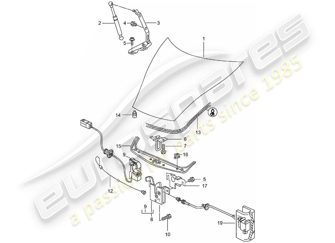 porsche 2003 (996 turbo / gt2) cover part diagram