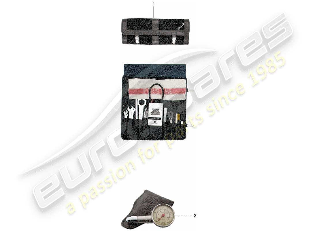 porsche 2012 (accessories) tool parts diagram