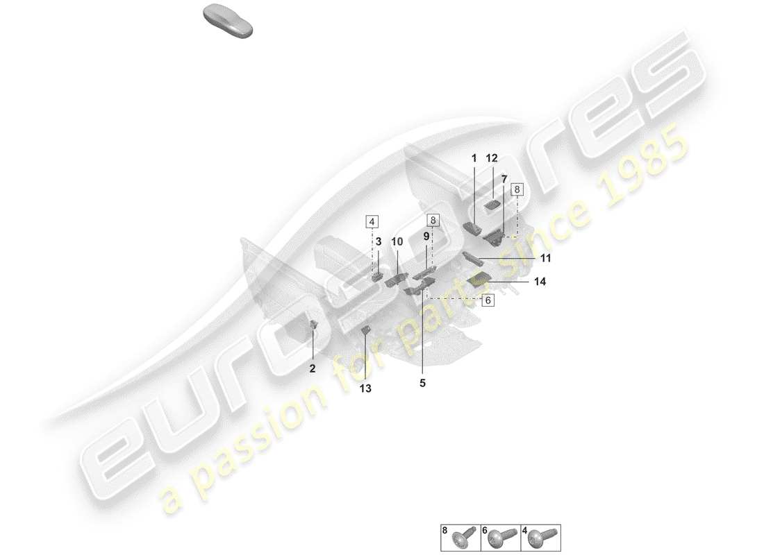 porsche 2020 (992-1) switch part diagram