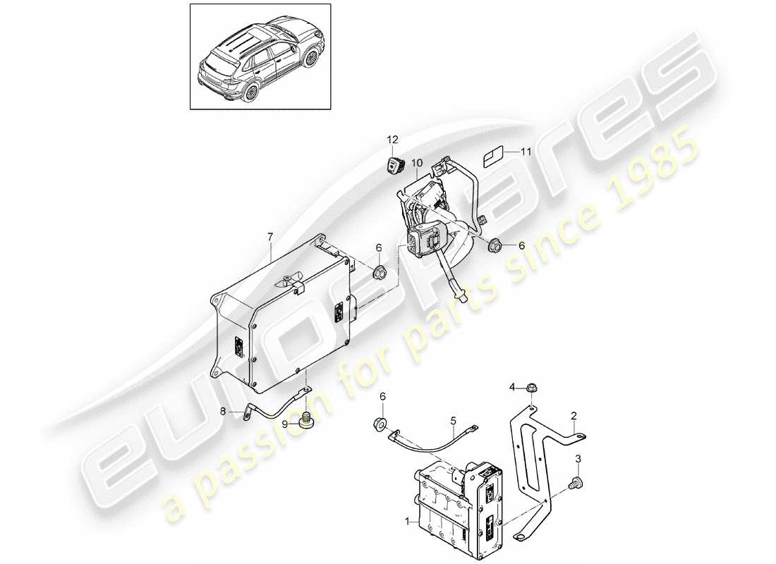 porsche 2018 (cayenne e2 92a) heater core parts diagram