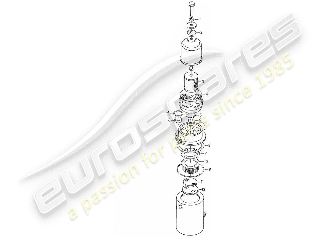 porsche 1954 (356/356a) single parts - for - fuel pump - autopulse 500 - electric part diagram