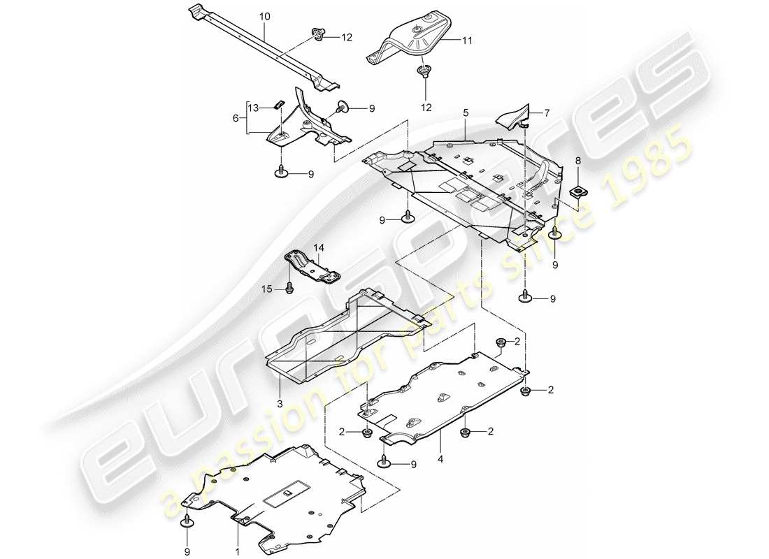 porsche 2012 (997-2) trims part diagram