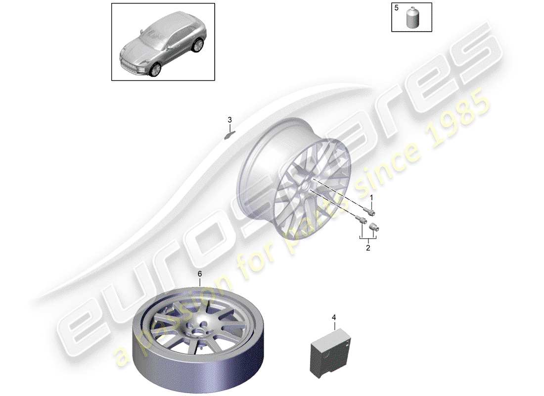 porsche 2019 (macan) single parts part diagram