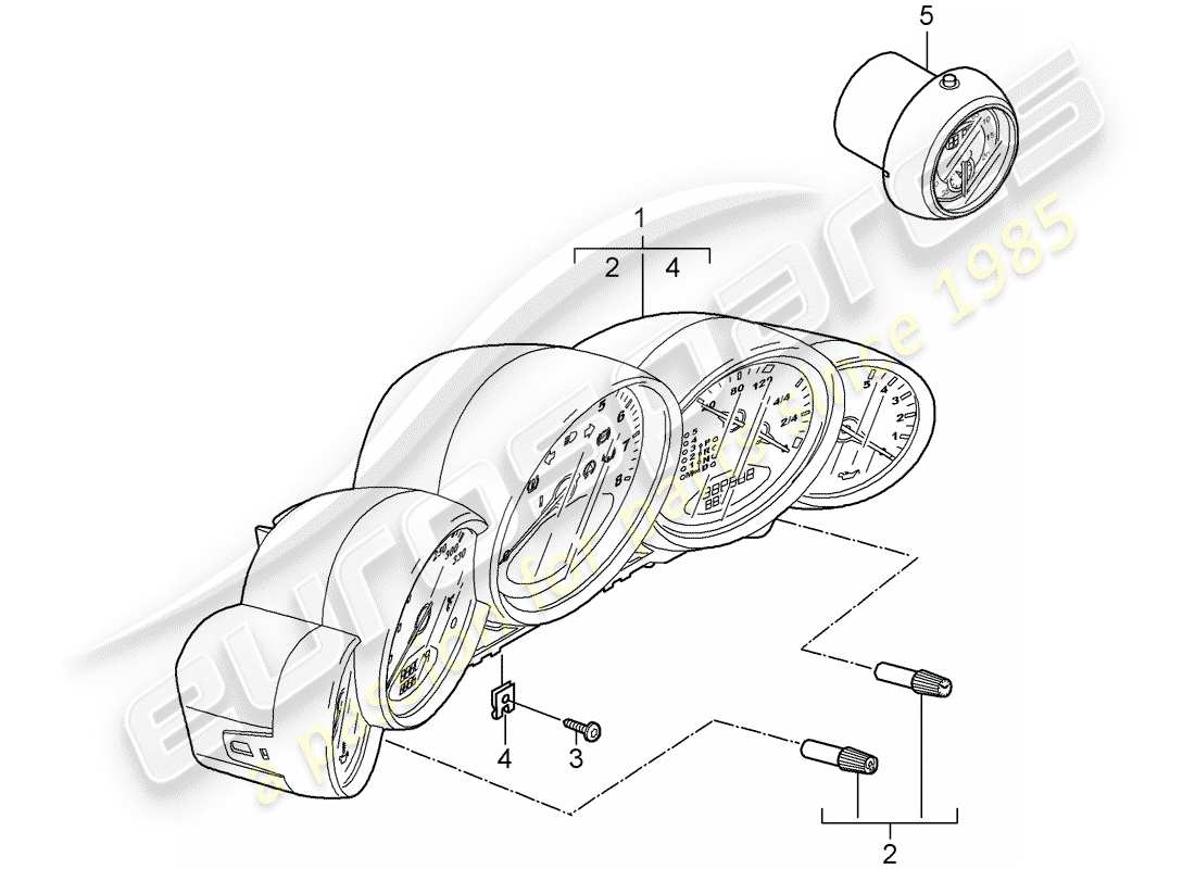 porsche 2010 (997-2) instruments part diagram