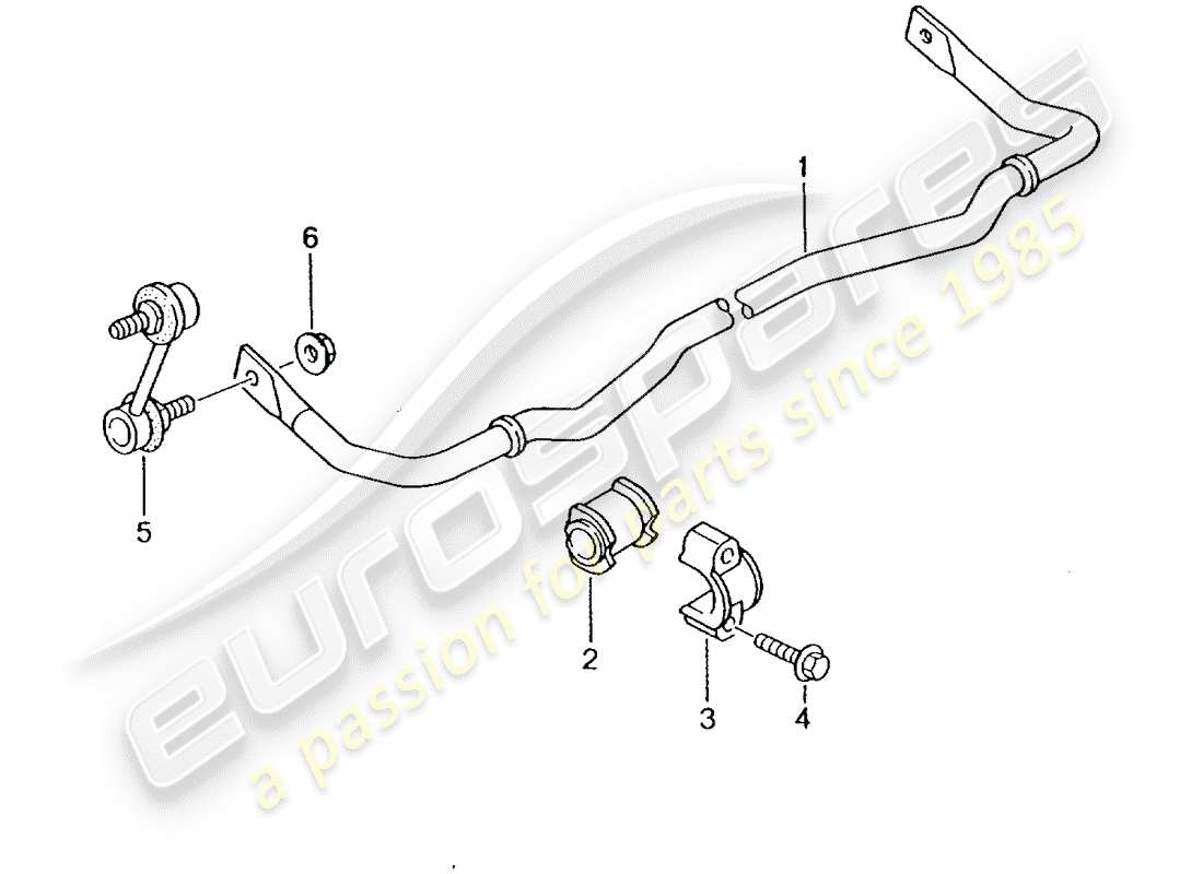 porsche 2001 (996 turbo / gt2) stabilizer part diagram