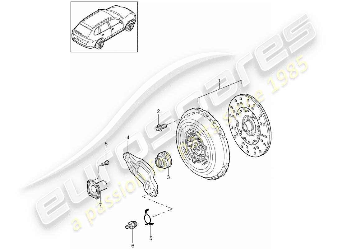 porsche 2011 (cayenne e2 92a) clutch part diagram