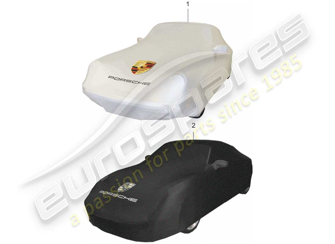porsche 2016 (accessories) vehicle cover parts diagram