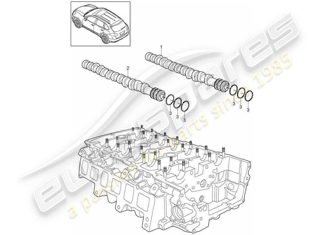 porsche 2011 (cayenne e2 92a) camshaft part diagram