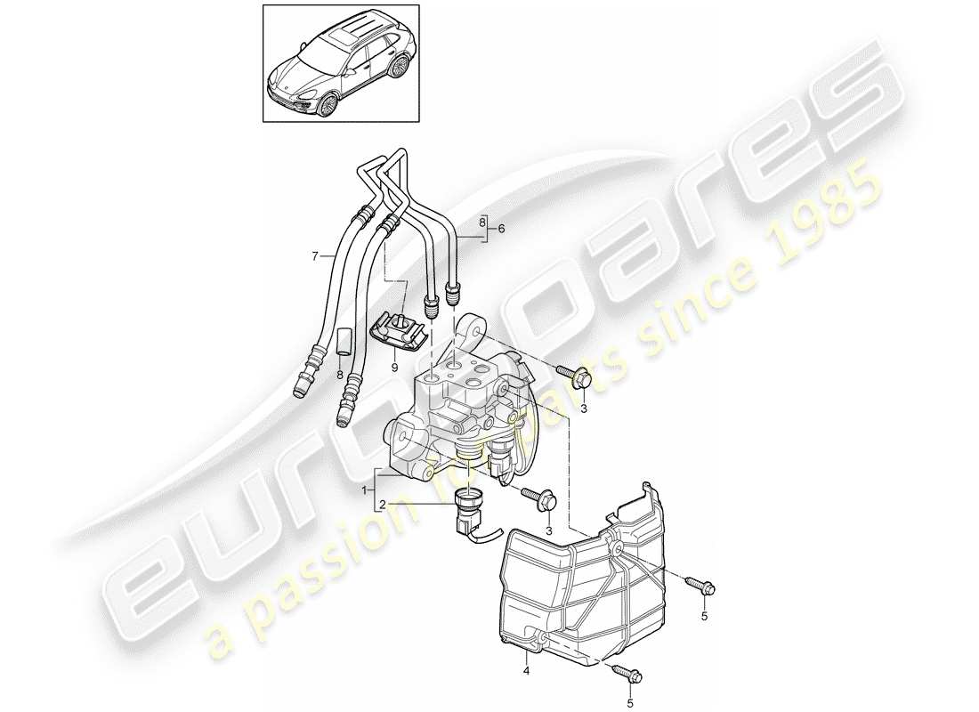 porsche 2014 (cayenne e2 92a) stabilizer part diagram