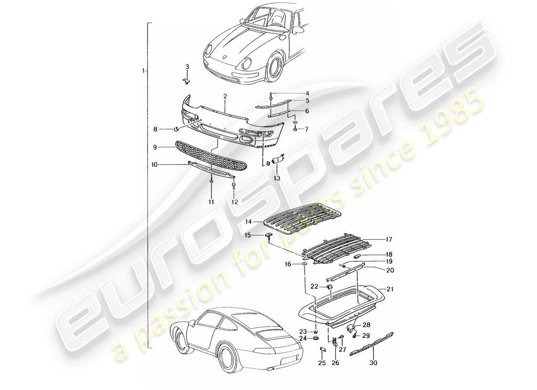porsche 2007 (tequipment) aerokit part diagram