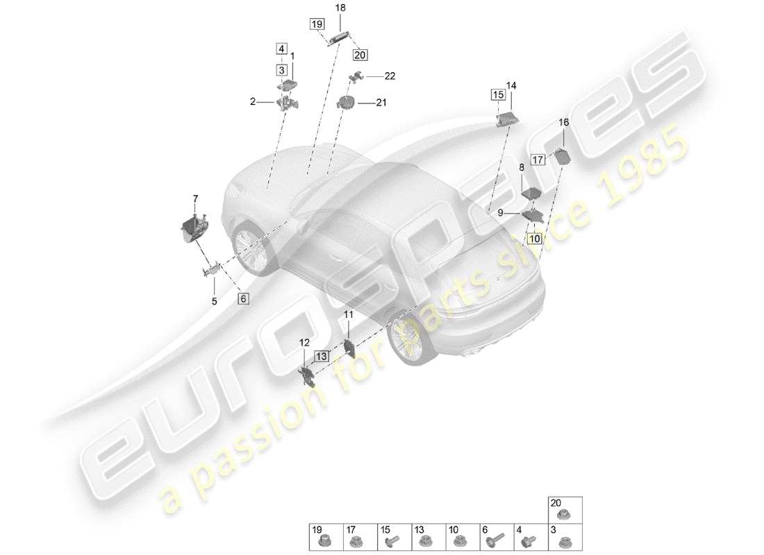 porsche 2020 (macan) control units part diagram