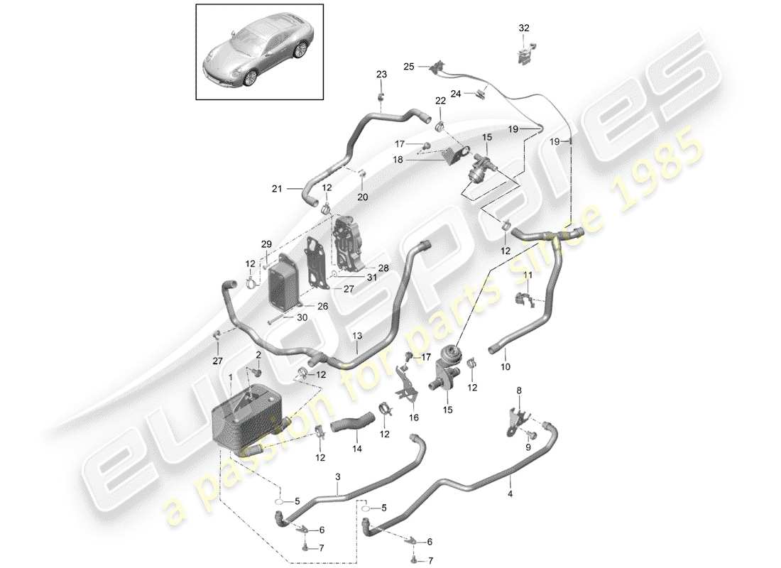 porsche 991 gen. 2 (2017) - pdk - part diagram