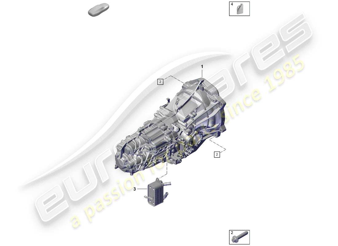 porsche 2019 (718 boxster spyder) manual gearbox part diagram