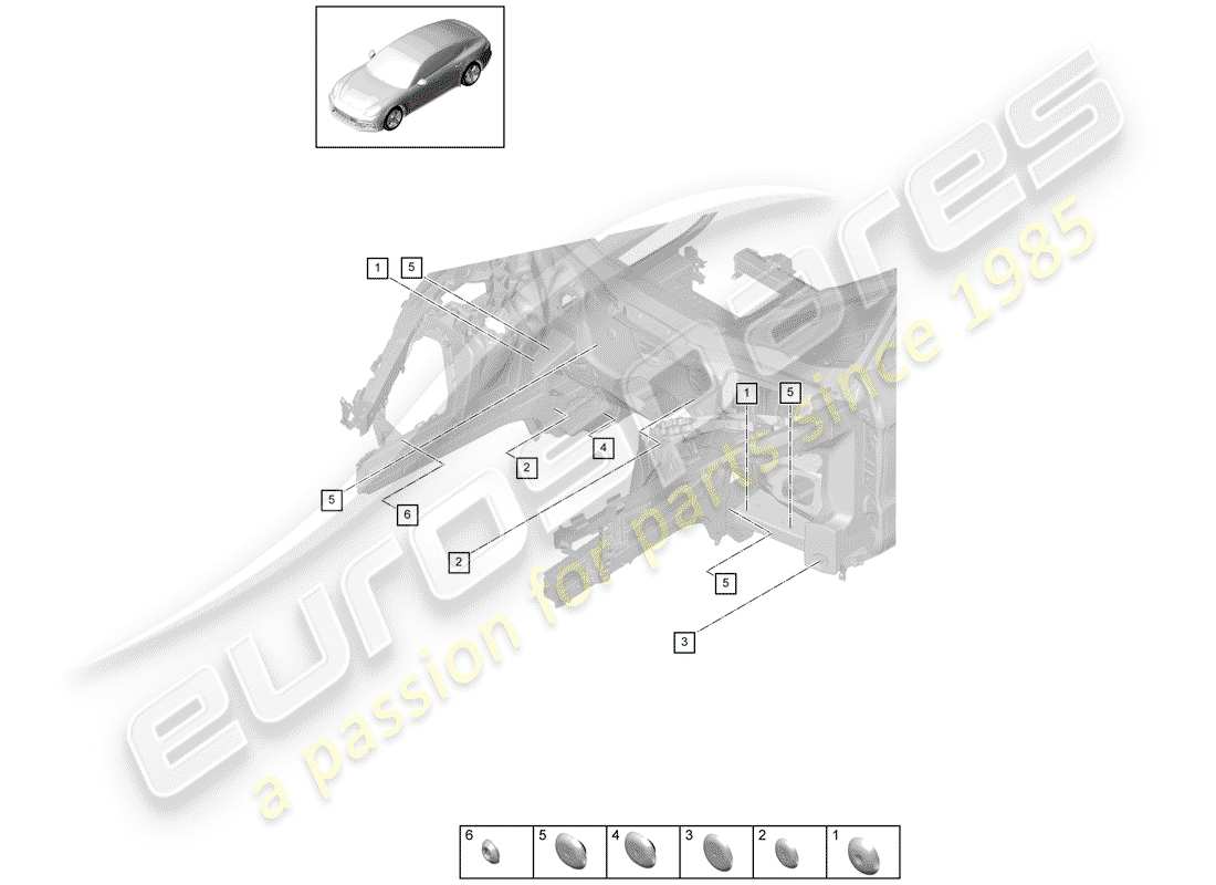 porsche 2018 (panamera 971-1) plug part diagram