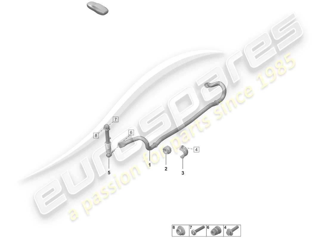 porsche 2020 (992-1) stabilizer part diagram