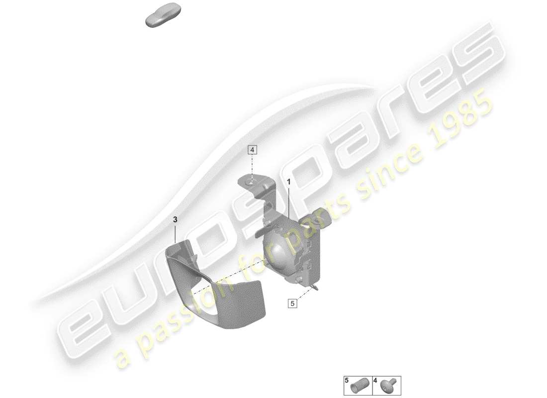 porsche 2019 (992-1) driver assistance system parts diagram