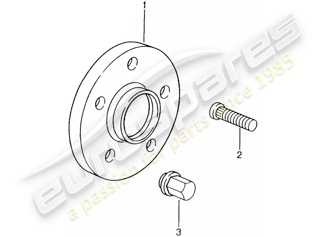 porsche 2012 (tequipment) widening of track parts diagram