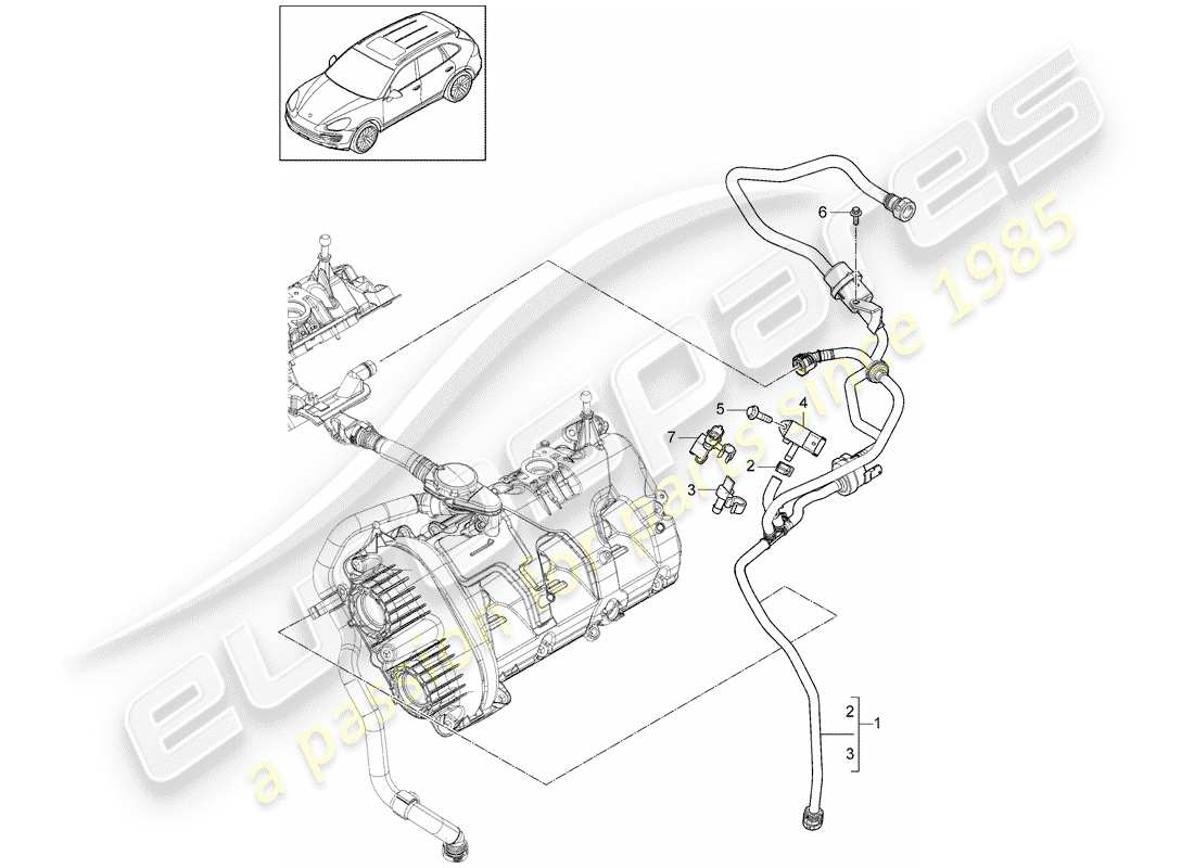 porsche 2016 (cayenne e2 92a) ventilation for part diagram