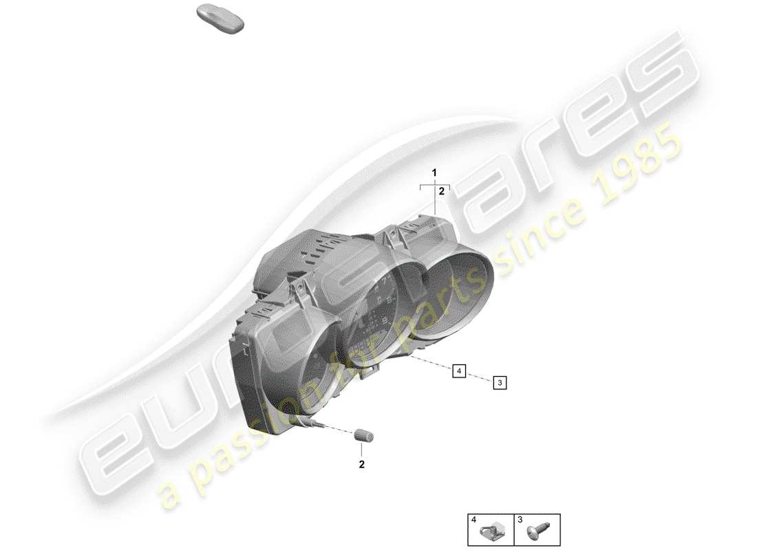 porsche 2020 (718 boxster spyder) instrument cluster part diagram