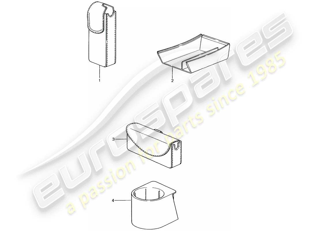 porsche 2012 (tequipment) stowage box parts diagram