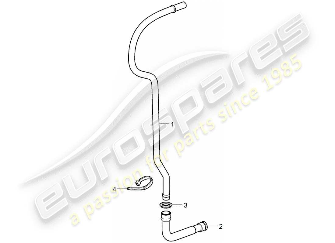 porsche 2006 (997-1) water drain pipe part diagram