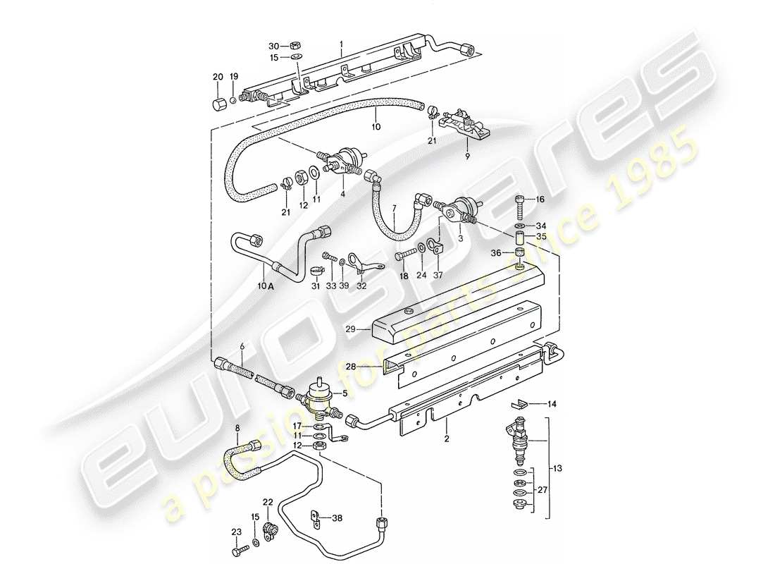 porsche 1989 (928) lh-jetronic - 4 part diagram
