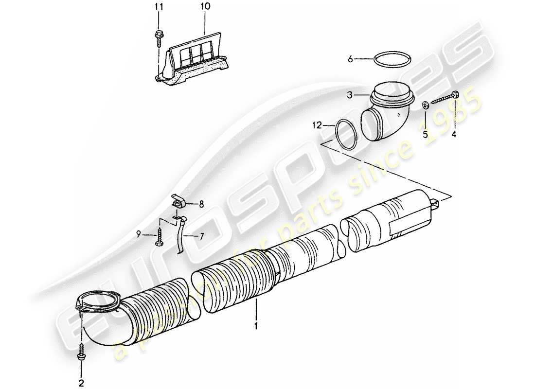 porsche 1990 (964) ventilation - heating system 2 parts diagram