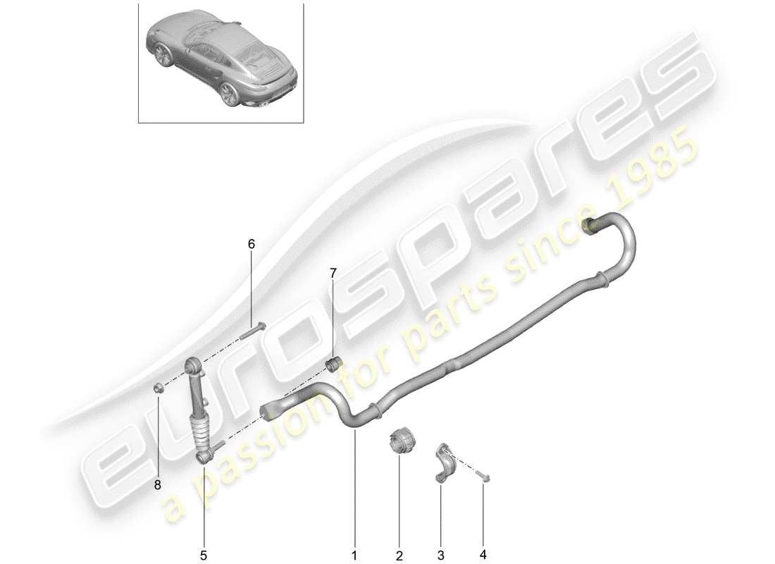 porsche 2014 (991-1 turbo) stabilizer part diagram