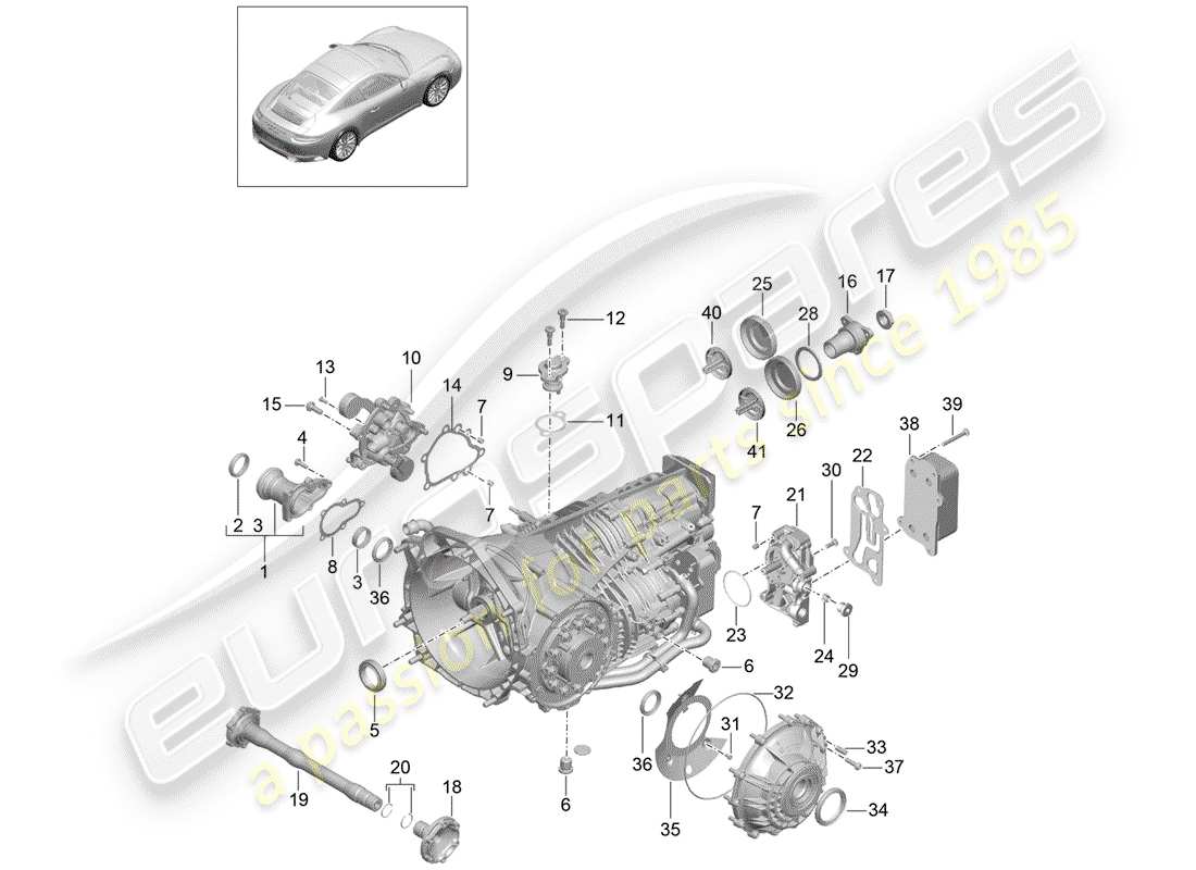 porsche 2019 (991-2) manual gearbox part diagram
