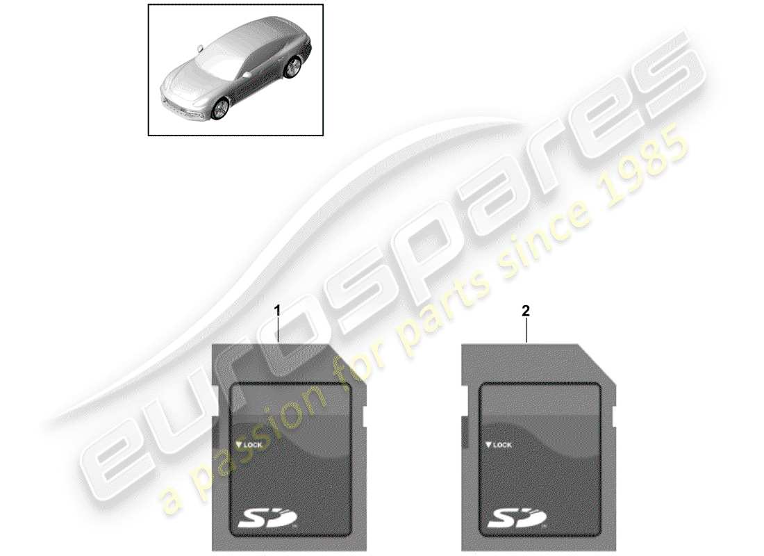 porsche 2020 (cayenne e3 9ya/9yb) sd card part diagram