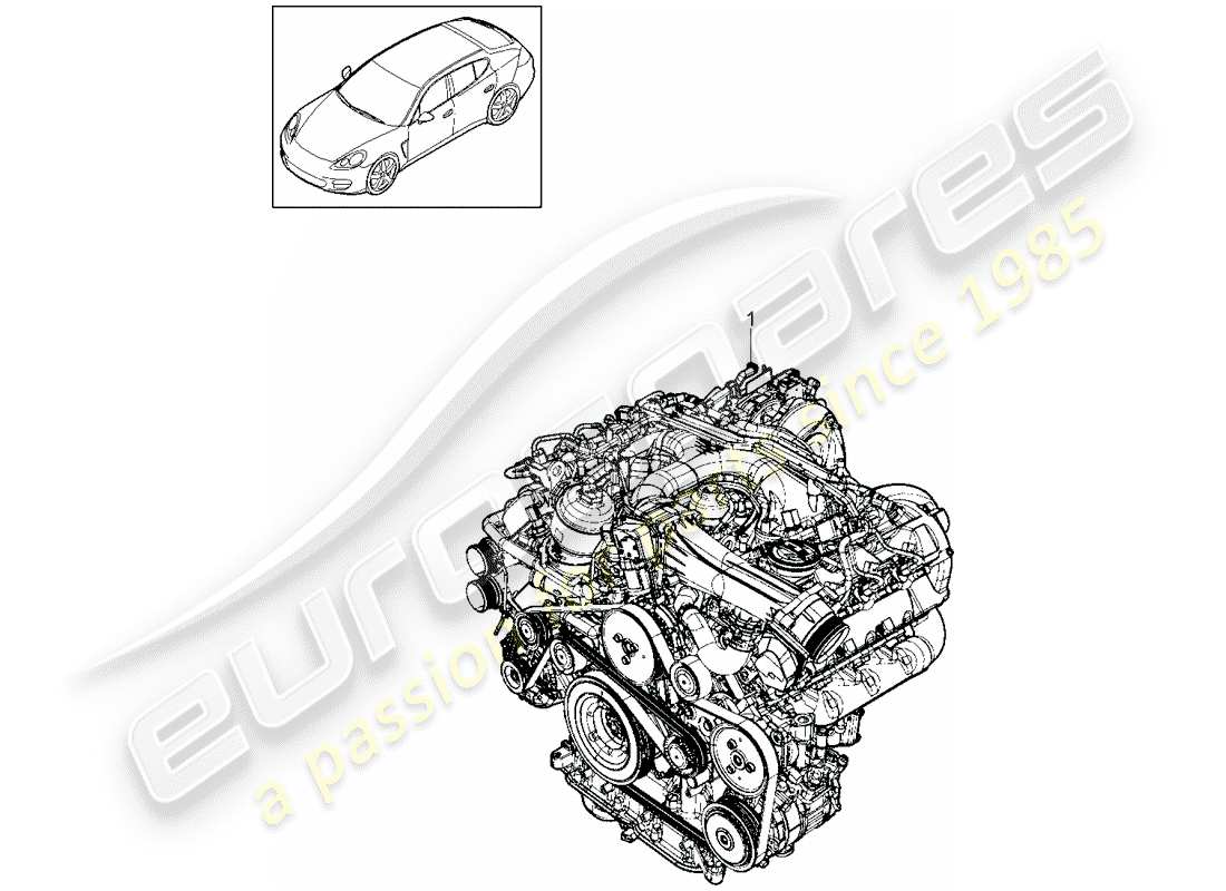 porsche 2013 (panamera 970) replacement engine part diagram