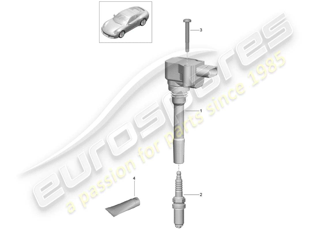 porsche 2017 (991-2) ignition system part diagram