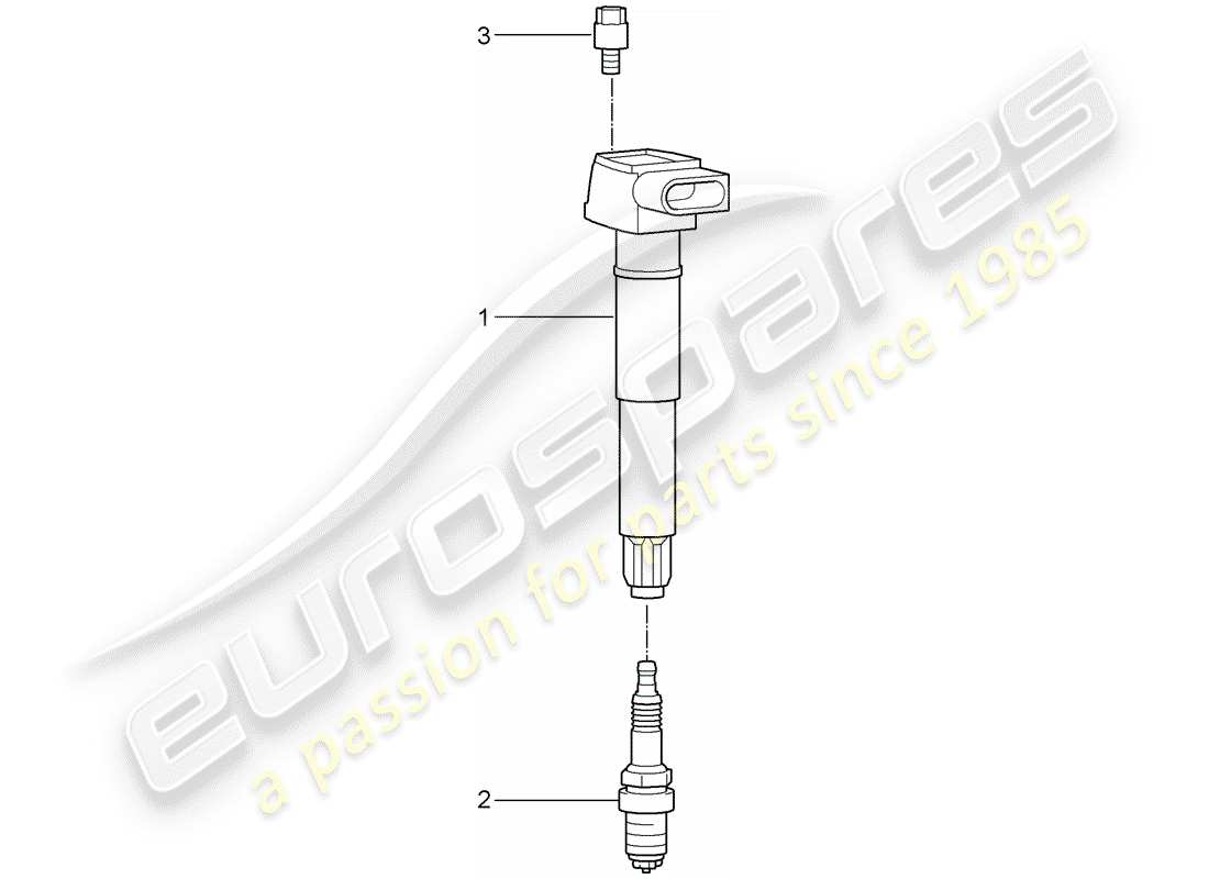 porsche 2011 (997-2 turbo / gt2 rs) ignition system part diagram