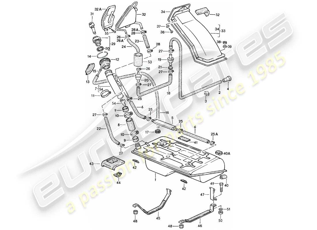 porsche 1981 (924) fuel tank - f 92-cn402 198>> - f 93-cn100 306>> part diagram