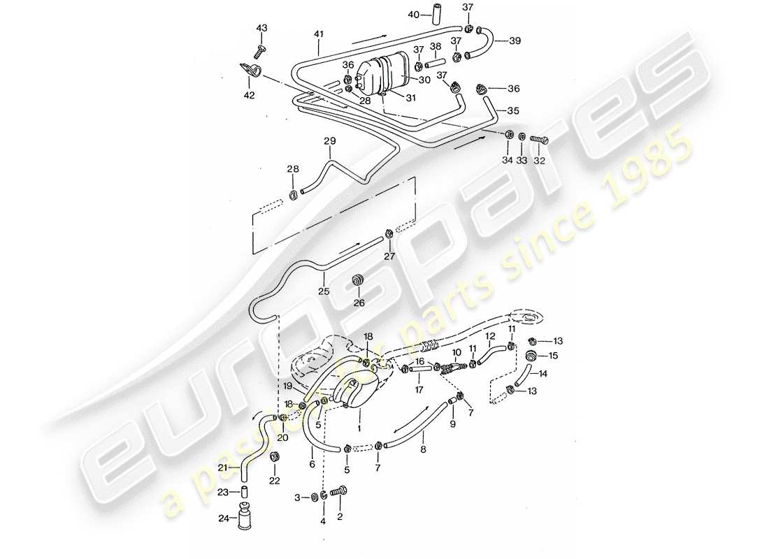 porsche 1975 (911 turbo) tank ventilation - d - mj 1975>> part diagram