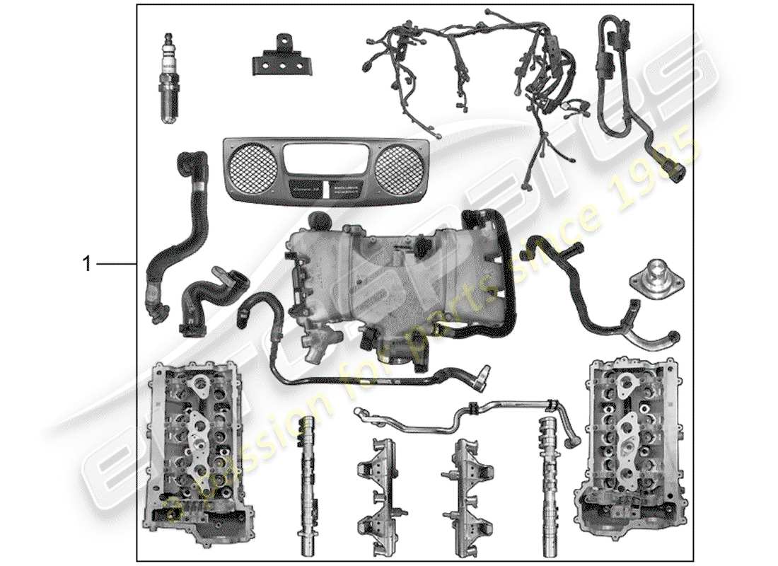 porsche 2012 (tequipment 98x/99x) engine parts diagram