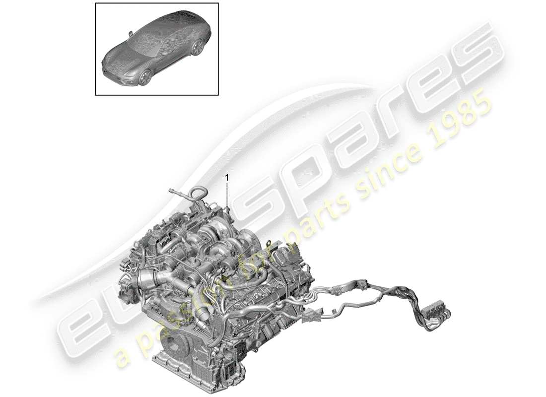 porsche 2019 (panamera 971-1) replacement engine part diagram