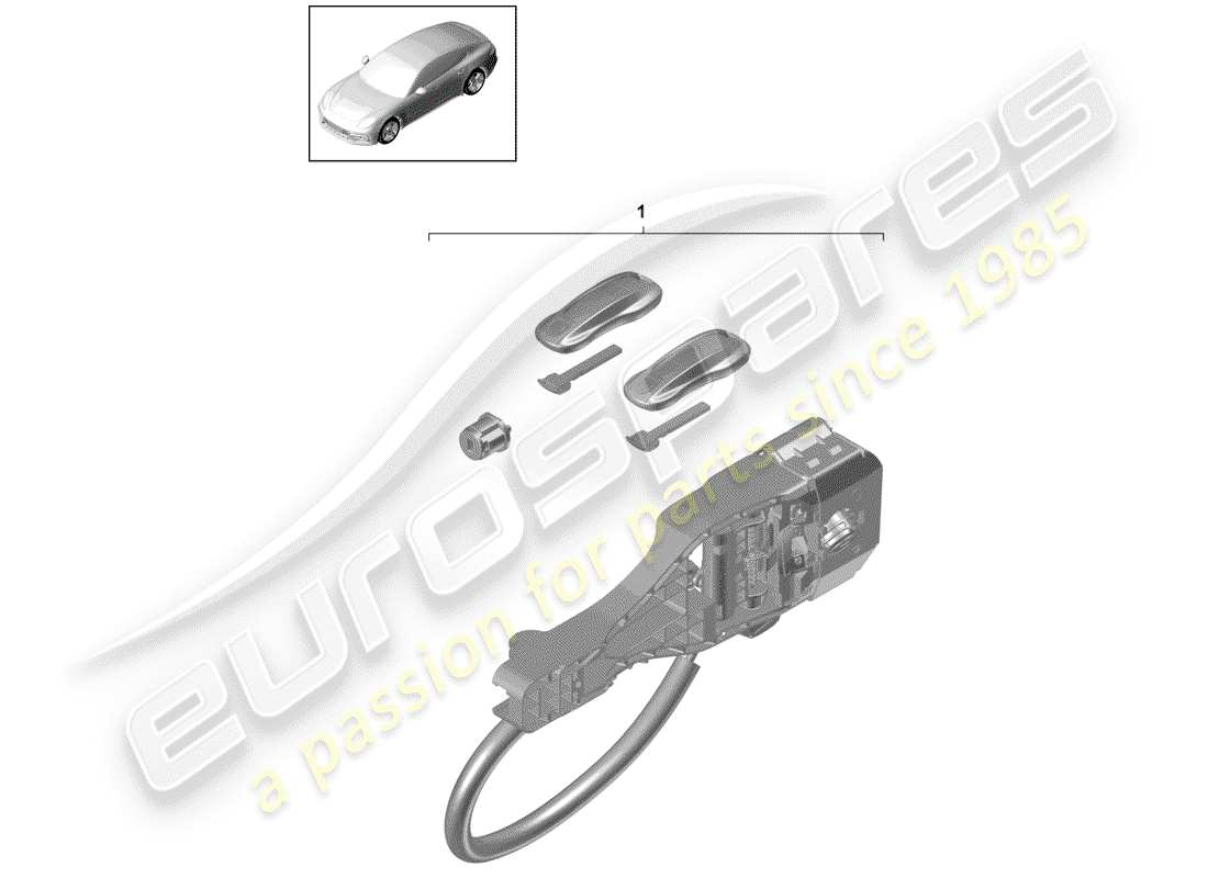 porsche 2019 (panamera 971-1) 1 set lock cylinders part diagram