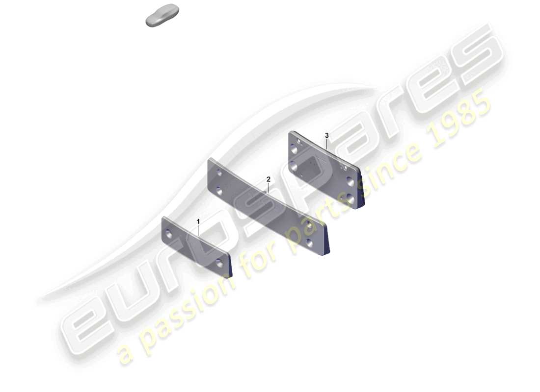 porsche 2019 (992-1) licence plate holder 911 dakar parts diagram