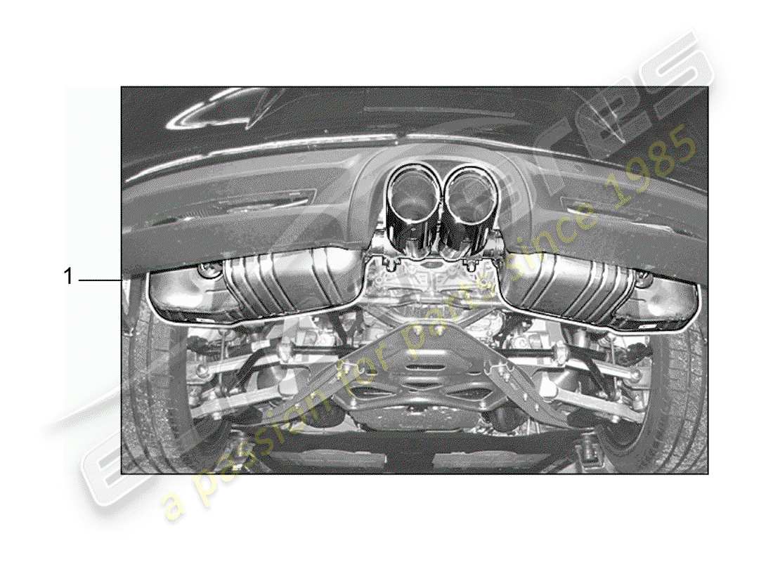 porsche tequipment 98x/99x (2015) exhaust system parts diagram