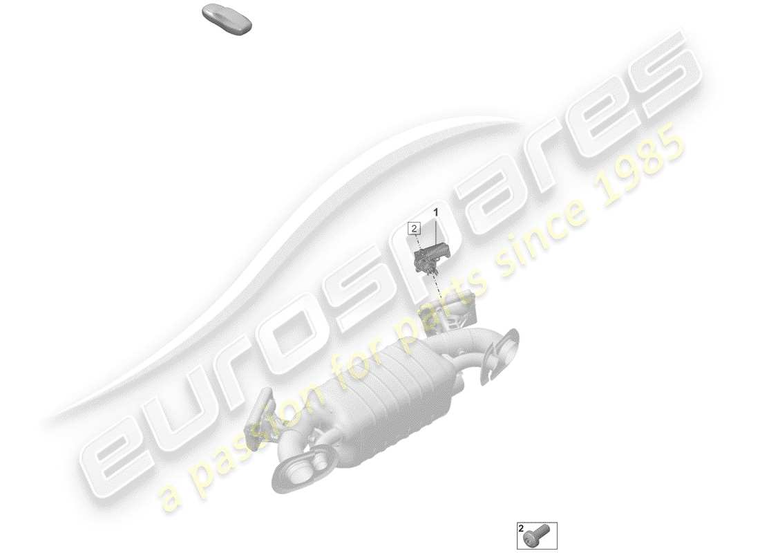 porsche 2019 (992-1) exhaust system parts diagram