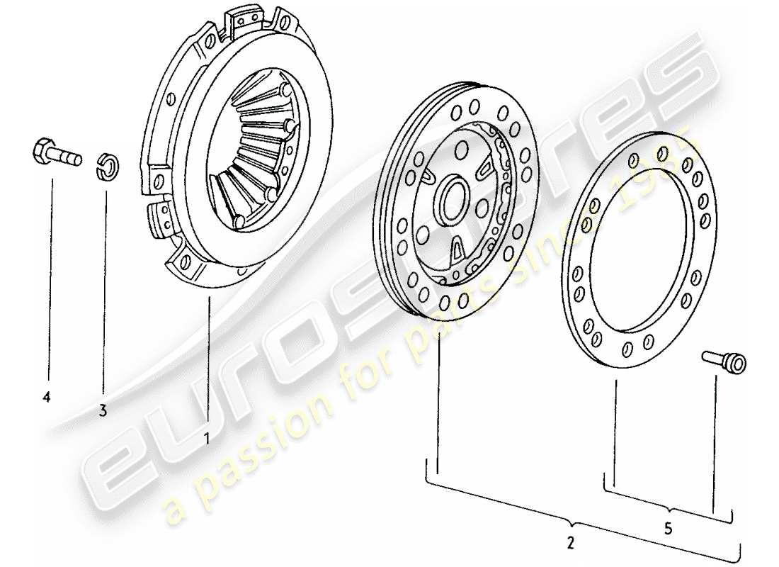 porsche 1972 (914) clutch part diagram