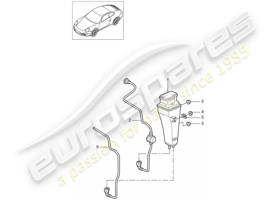 porsche 2012 (997-2) evaporative emission canister part diagram